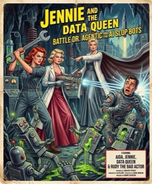 Jennie and the Data Queen Battle Dr. Agentic and the AI Slop Bots